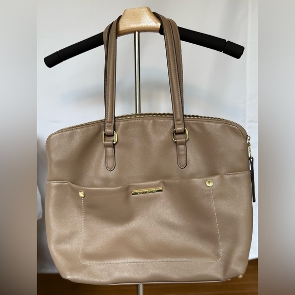 Steve Madden Taupe Faux Leather Tote Bag - Picture 8 of 9